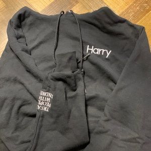 harry styles black tour hoodie 2018 with embroidery